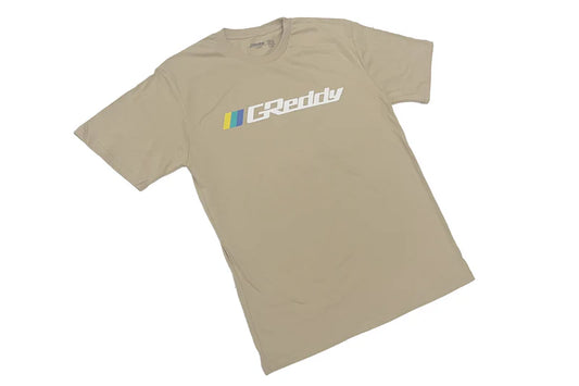 GReddy Performance Parts GReddy OG Logo Tee (with 3 stripes) - Sand - 18016041 - Small