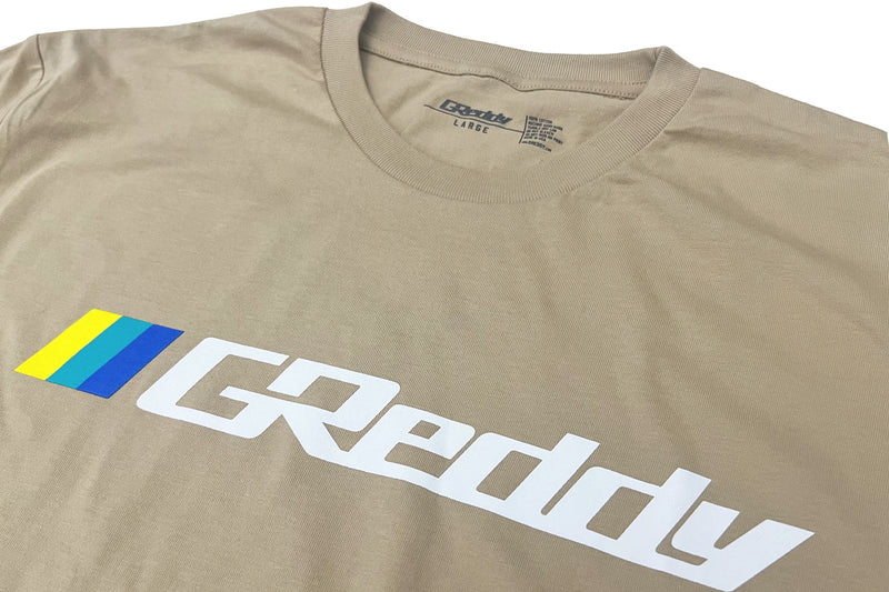 GReddy Performance Parts GReddy OG Logo Tee (with 3 stripes) - Sand - 18016045 - XXL