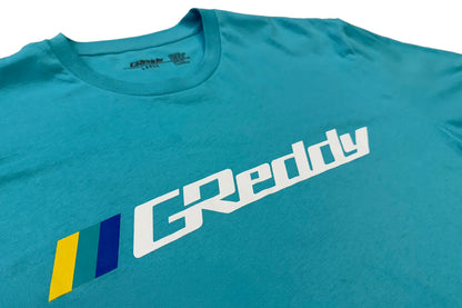 GReddy Performance Parts GReddy OG Logo Tee (with 3 stripes) - Tahiti Blue - 18016056 - XXXL