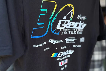 GReddy Performance Parts GReddy 30th Anniversary Tee - Black - 18017005 - 2X