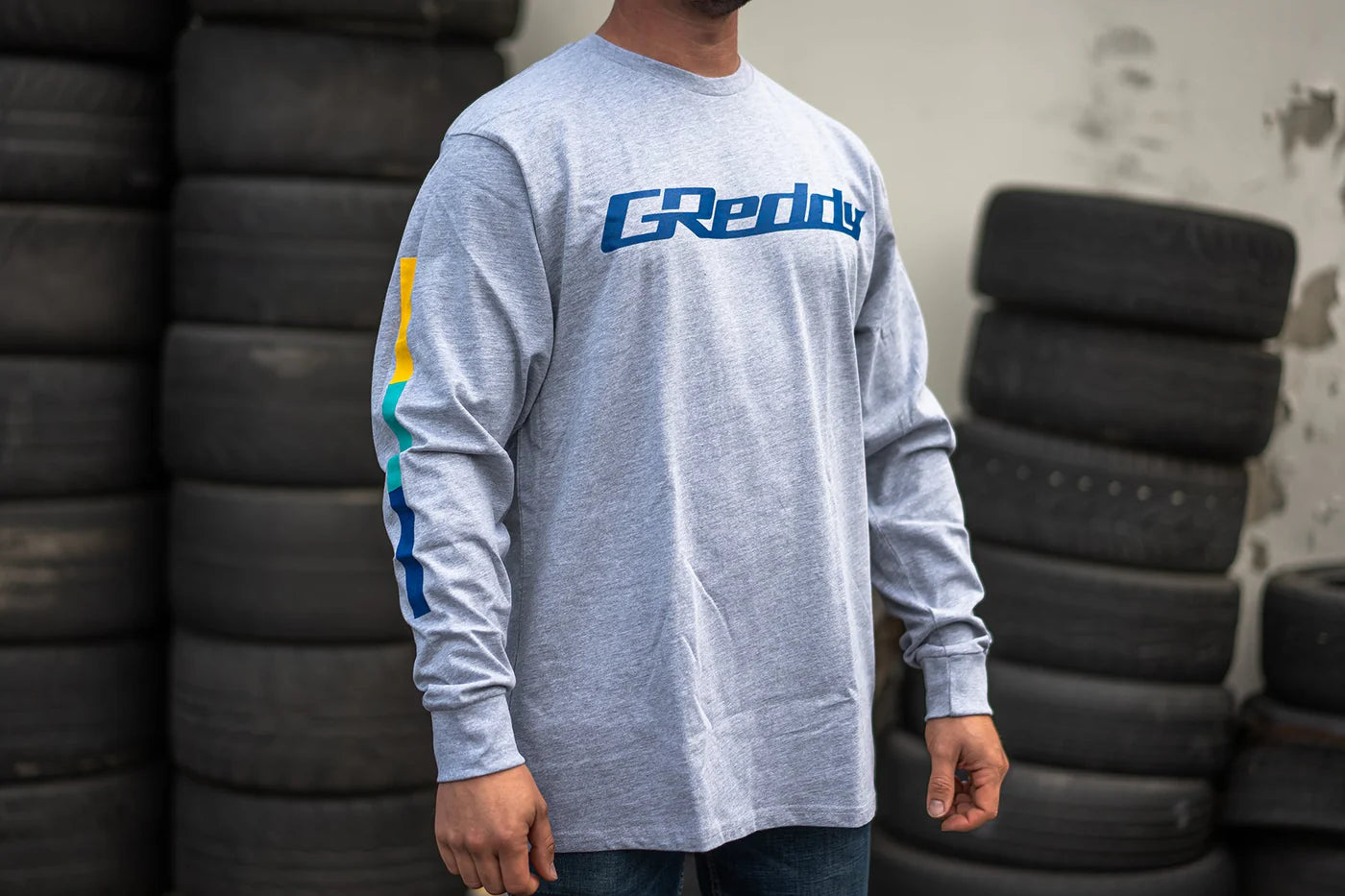 GReddy Performance Parts GReddy OG Long Sleeve Tee - Heather Gray - 20112316 - XXXL
