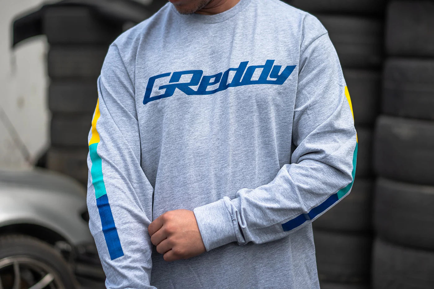 GReddy Performance Parts GReddy OG Long Sleeve Tee - Heather Gray - 20112316 - XXXL