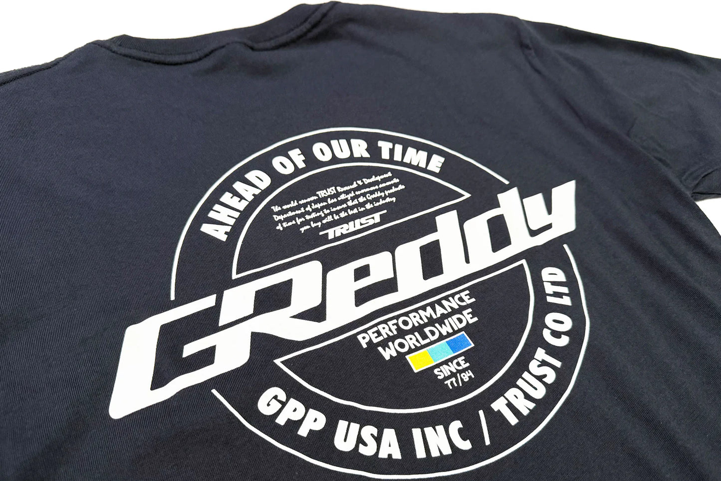 GReddy Performance Parts GReddy Worldwide Seal Tee - Navy Blue - 20114073 - Large
