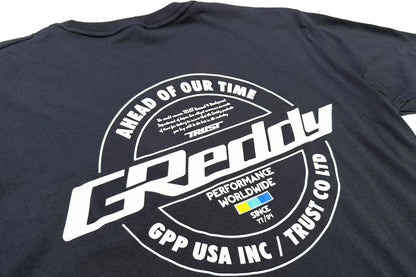 GReddy Performance Parts GReddy Worldwide Seal Tee - Navy Blue - 20114073 - Large