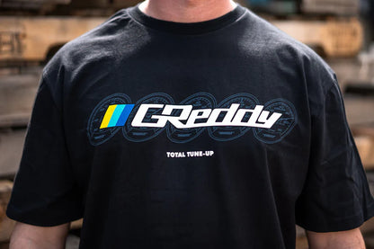 GReddy Performance Parts Meters Logo Tee - Black - 20117013 - Large Meters Tee