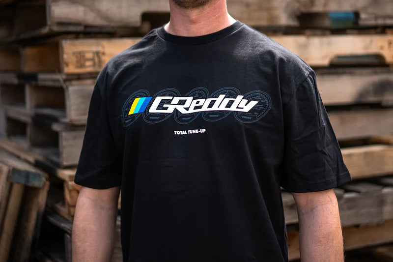 GReddy Performance Parts Meters Logo Tee - Black - 20117013 - Large Meters Tee