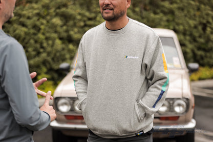 GReddy TRUST Japan GReddy Embroidered Fleece, with Pockets and Sleeve stripes - Heather Grey - 20412005 - XXL