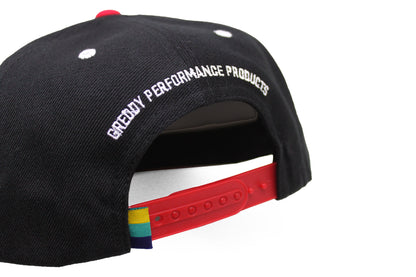 GReddy TRUST Japan GReddy Varsity Script Snap-Back Cap - Black and Red