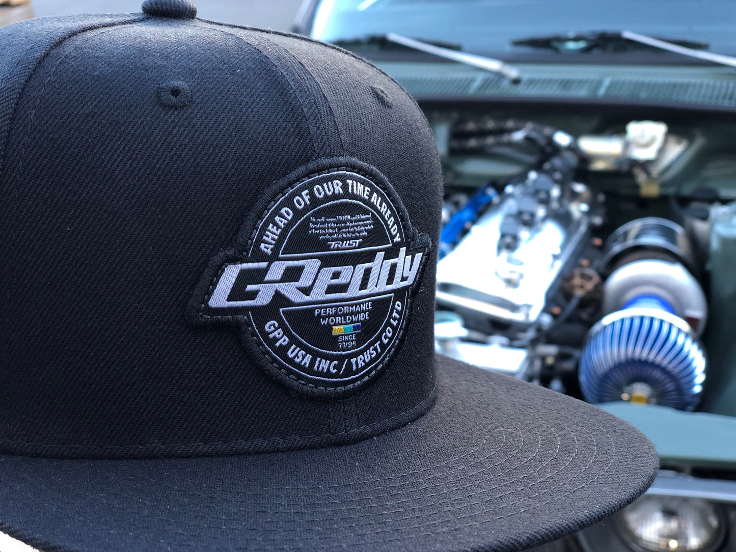 GReddy TRUST Japan GReddy Seal Logo Snap-Back Cap - Black