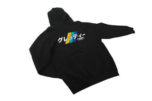 GReddy Performance Parts GReddy Katakana Pullover Hood - Black - 20424201 - Small Black