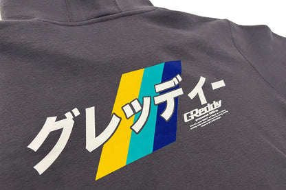 GReddy Performance Parts GReddy Katakana Pullover Hood - Dark Gray - 20424302 - Medium Black