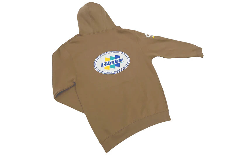 GReddy Performance Parts GReddy Racing Team Oval Logo Pullover Hood - Sand - 20425241 - SM