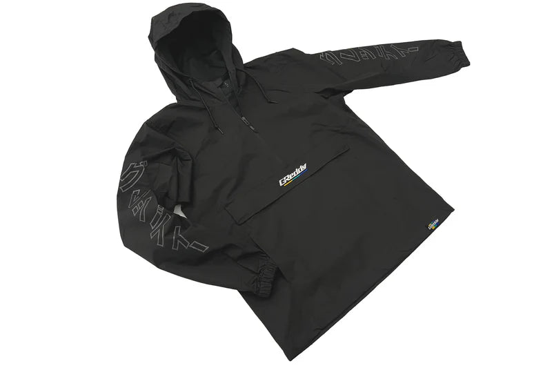 GReddy Performance Parts GReddy Understripe Nylon 1/4-Zip Hooded Jacket - Black - 20500706 - XXXL