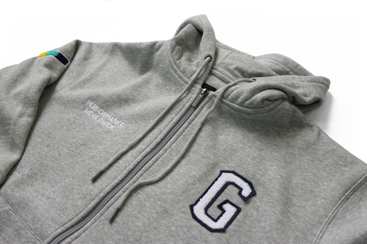 GReddy TRUST Japan GReddy Varsity Zip-Up Hooded Fleece - Heather Grey - 20507216 - XXXL