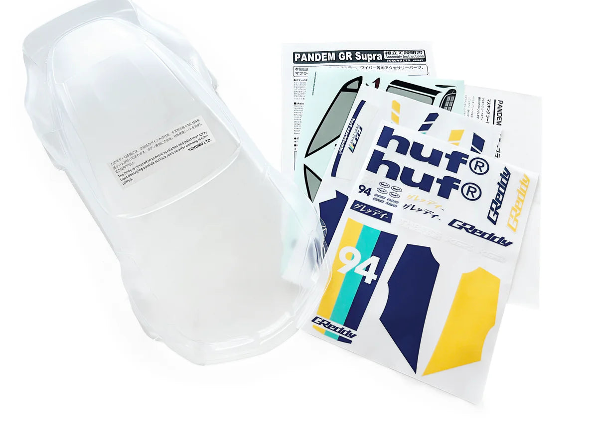GReddy Performance Parts HUF x GReddy Yokomo Pandem A90 GR Supra 1/10 RC Body (clear) - (limited release)