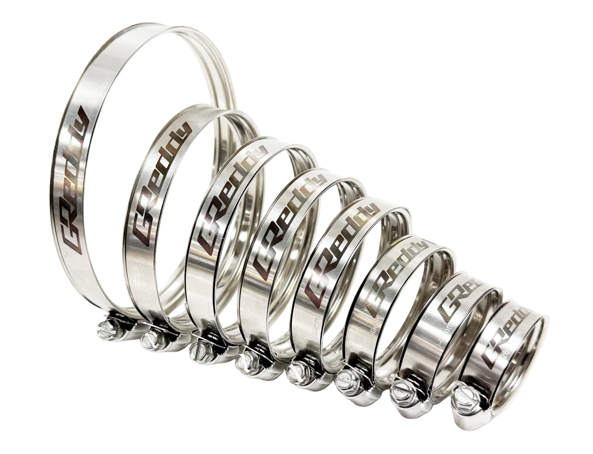 GReddy Performance Parts STAINLESS GREDDY DUAL-BEAD BOOST CLAMPS - ShopGReddy Spl. Combo - 4x of each SUS size (32pcs set)