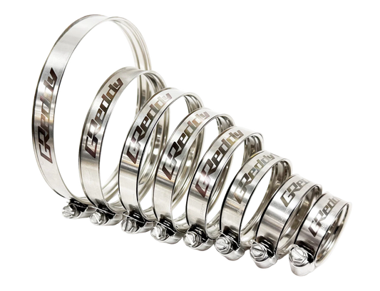 GReddy Performance Parts STAINLESS GREDDY DUAL-BEAD BOOST CLAMPS - ShopGReddy Spl. Combo - 4x of each SUS size (32pcs set)