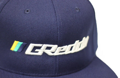 GReddy Performance Parts Forward Stripe GReddy Logo Snap-Back Cap - Navy Blue