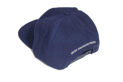 GReddy Performance Parts Forward Stripe GReddy Logo Snap-Back Cap - Navy Blue