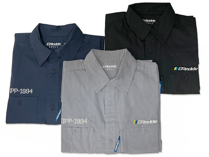 GReddy TRUST Japan GReddy Mechanic's Button-up Work Shirt(s) 2.0 - Small - Black