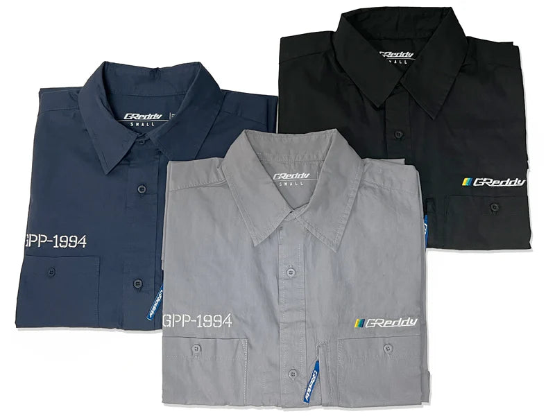 GReddy Performance Parts Mechanic's Button-up Work Shirt(s) 2.0 - Black - 20215005 - 2X
