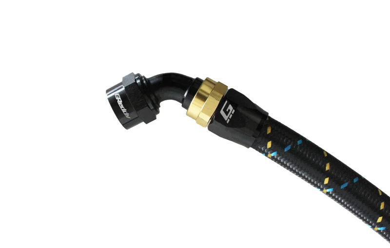 GReddy Performance Parts -04 AN Swivel Hose End(s) - Black / Gold anodized - 12800460 - 60deg. Hose-End AN04