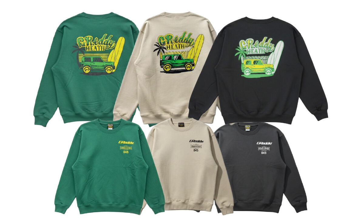 GReddy TRUST Japan GReddy Surfing Green Sweatshirt, Size L