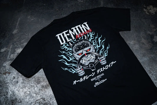 GReddy Performance Parts Boost Brigade x Karuma Demon Ridahs Tee - Releasing Sun. 11/24 - 12noon PST - 21140001 - Small Demon Ridahs