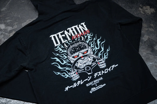 GReddy Performance Parts Boost Brigade x Karuma Demon Ridahs Pullover Hood - Releasing Sun. 11/24 - 12noon PST - 21540301 - Small Demon Ridahs Pullover Hood
