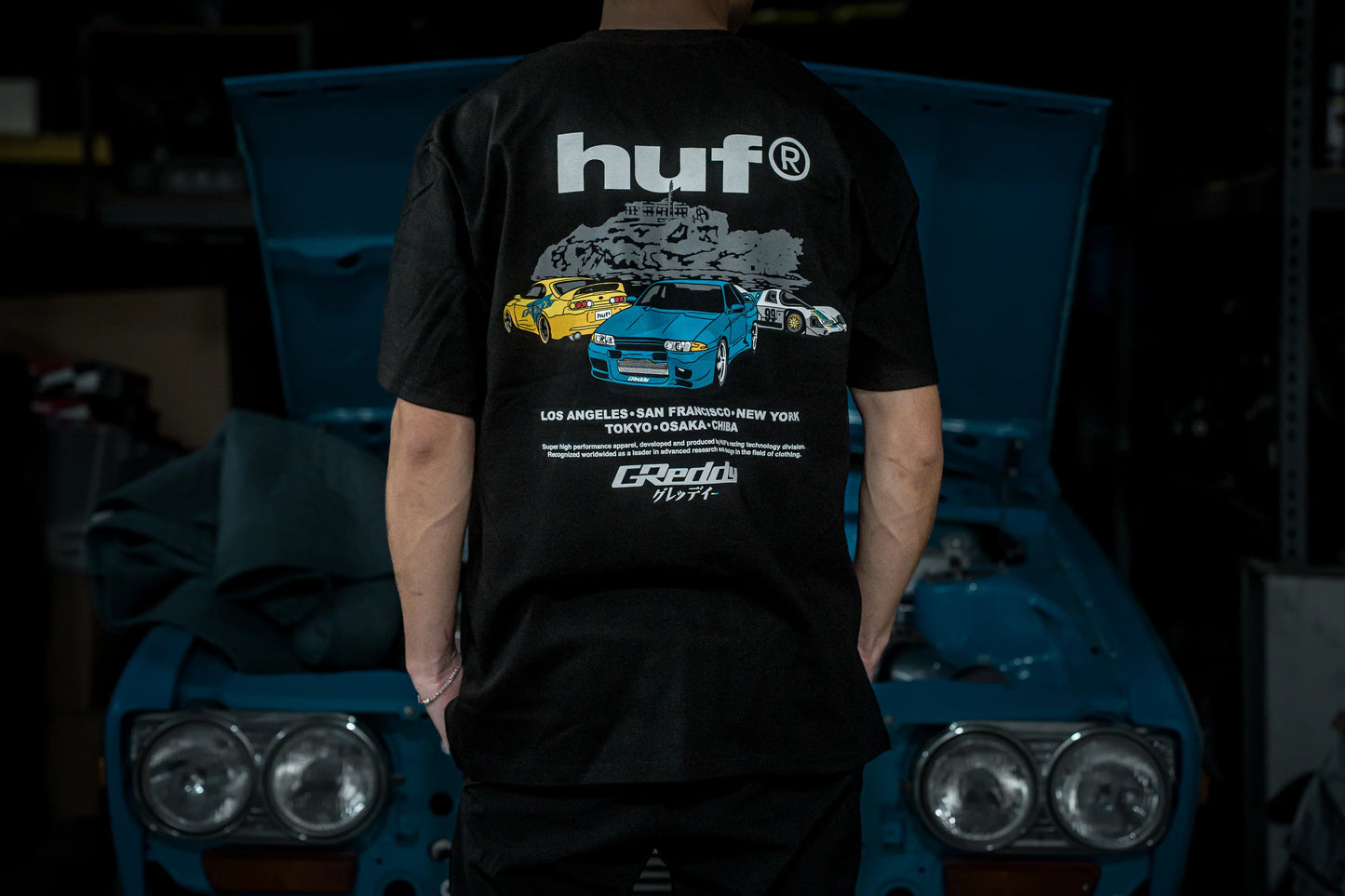 GReddy Performance Parts GReddy x HUF Cities Tee - Black - 14210132 - Medium