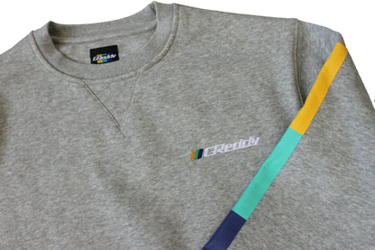 GReddy TRUST Japan GReddy Embroidered Fleece, with Pockets and Sleeve stripes - Heather Grey - 20412004 - X Large
