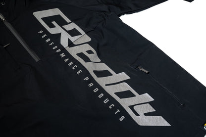GReddy TRUST Japan GReddy Med-light weight Pack-able Travel Nylon Jacket - Black - 20502713 - Large