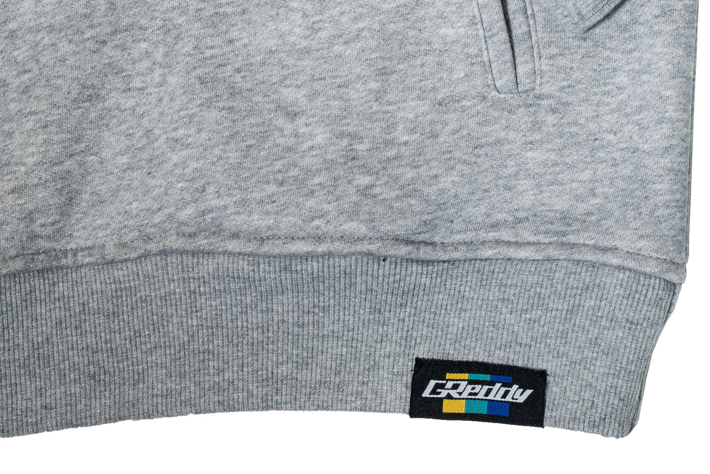 GReddy TRUST Japan GReddy Embroidered Fleece, with Pockets and Sleeve stripes - Heather Grey - 20412004 - X Large