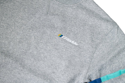 GReddy TRUST Japan GReddy Embroidered Fleece, with Pockets and Sleeve stripes - Heather Grey - 20412002 - Medium