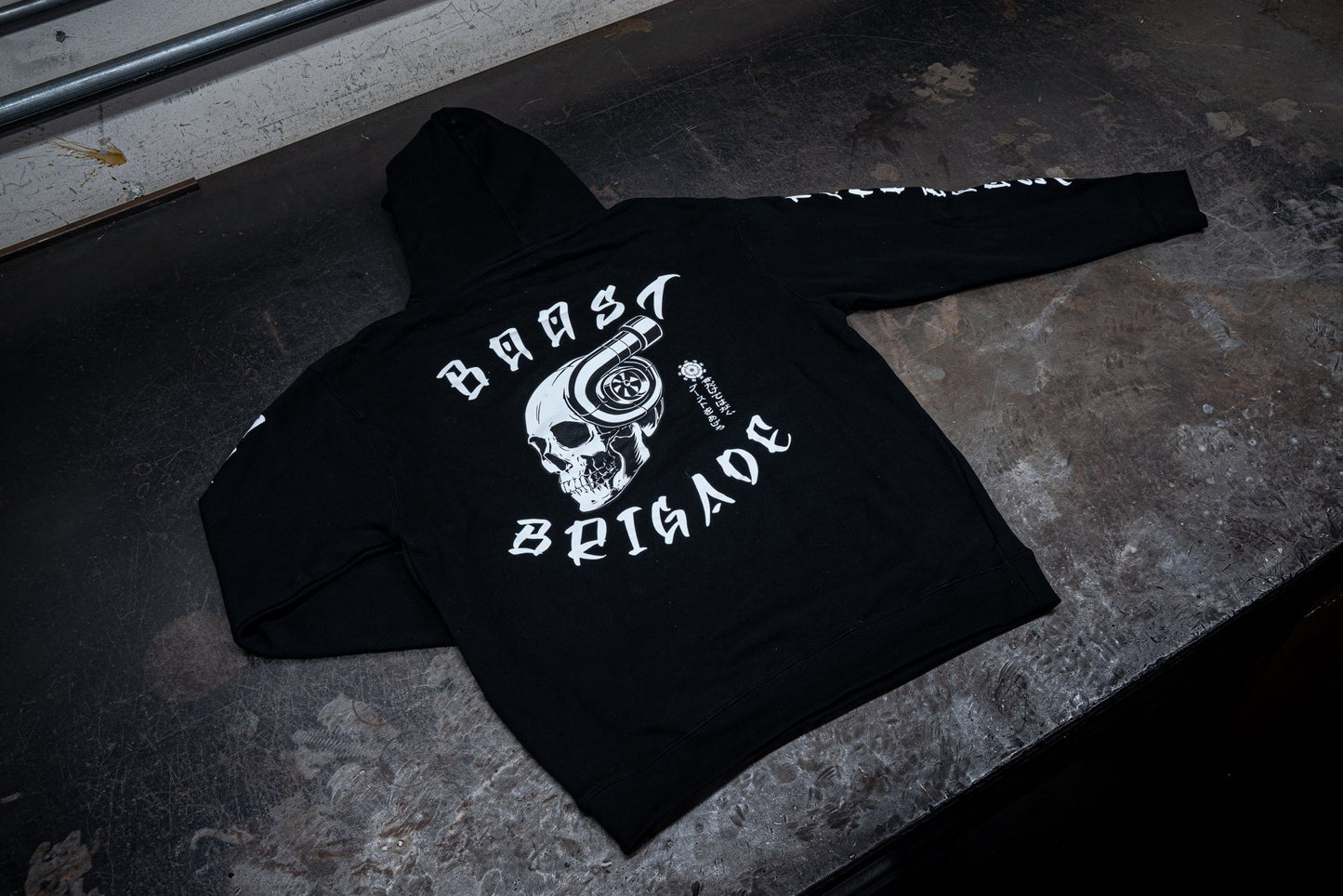GReddy TRUST Japan Boost Brigade Turbo Skull Pull-over Hoodie - Black - 21436304 - X Large