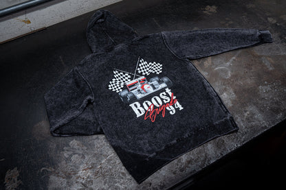 GReddy TRUST Japan Boost Brigade Prix Pull-over Hoodie - Washed-Black - 21443002 - Medium
