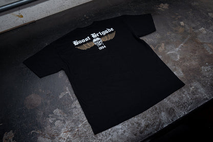 GReddy TRUST Japan Boost Brigade Wings Tee - Black - 21138002 - Medium