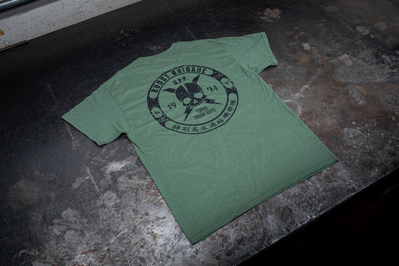 GReddy Performance Parts Boost Brigade "TTG" Seal Tee - Olive Green - 21202012 - Medium