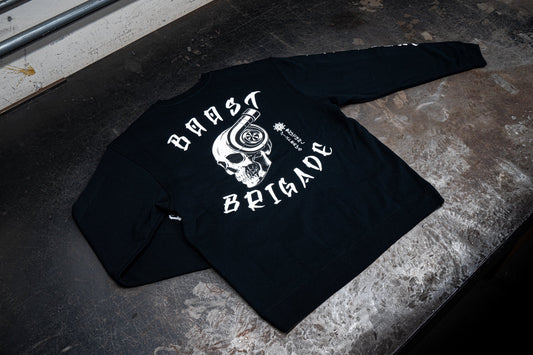 GReddy TRUST Japan Boost Brigade Turbo Skull Crew - Black - 21436003 - Large