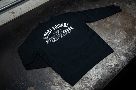 GReddy TRUST Japan Boost Brigade Logo Crew - Black - 21435003 - Large