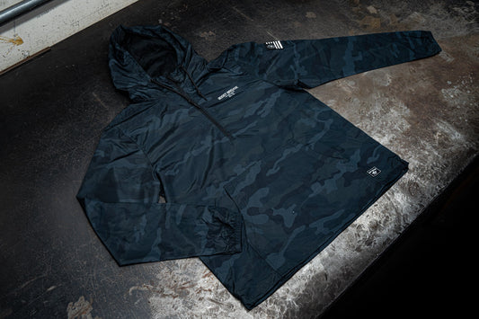 GReddy TRUST Japan Boost Brigade Motoring Stencil 1/4 Zip Jacket - Black Camo - 21527704 - X Large