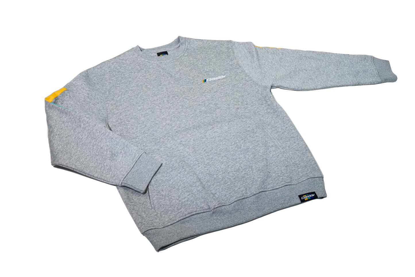 GReddy TRUST Japan GReddy Embroidered Fleece, with Pockets and Sleeve stripes - Heather Grey - 20412006 - XXXL (limited qty)