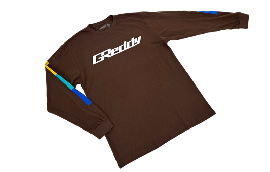 GReddy Performance Parts GReddy OG Long Sleeve Tee - Chestnut - 20112321 - Small Long Sleeve Black