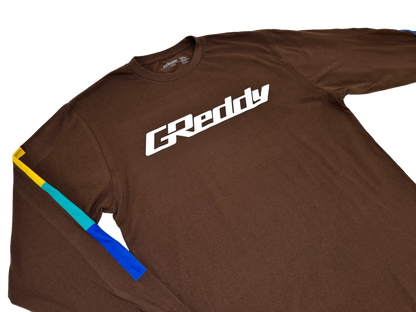 GReddy Performance Parts GReddy OG Long Sleeve Tee - Chestnut - 20112321 - Small Long Sleeve Black