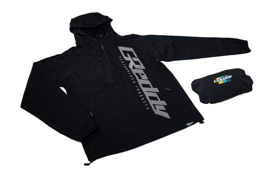 GReddy TRUST Japan GReddy Med-light weight Pack-able Travel Nylon Jacket - Black - 20502716 - XXXL