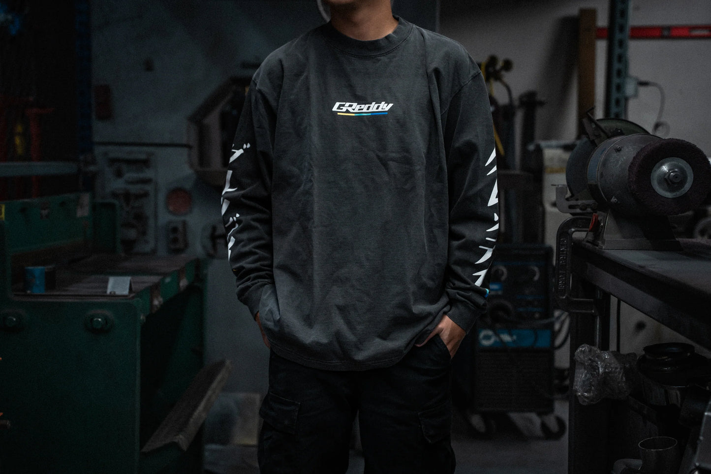 GReddy Performance Parts GReddy Understripe Boxy Long Sleeve Tee - Shadow -  20125206 - XXXL