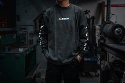GReddy Performance Parts GReddy Understripe Boxy Long Sleeve Tee - Shadow -  20125206 - XXXL