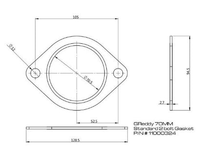 GReddy Performance Parts HONDA 10TH GEN 3-BOLT EXH GASKET FOR CIVIC SI/ CTR