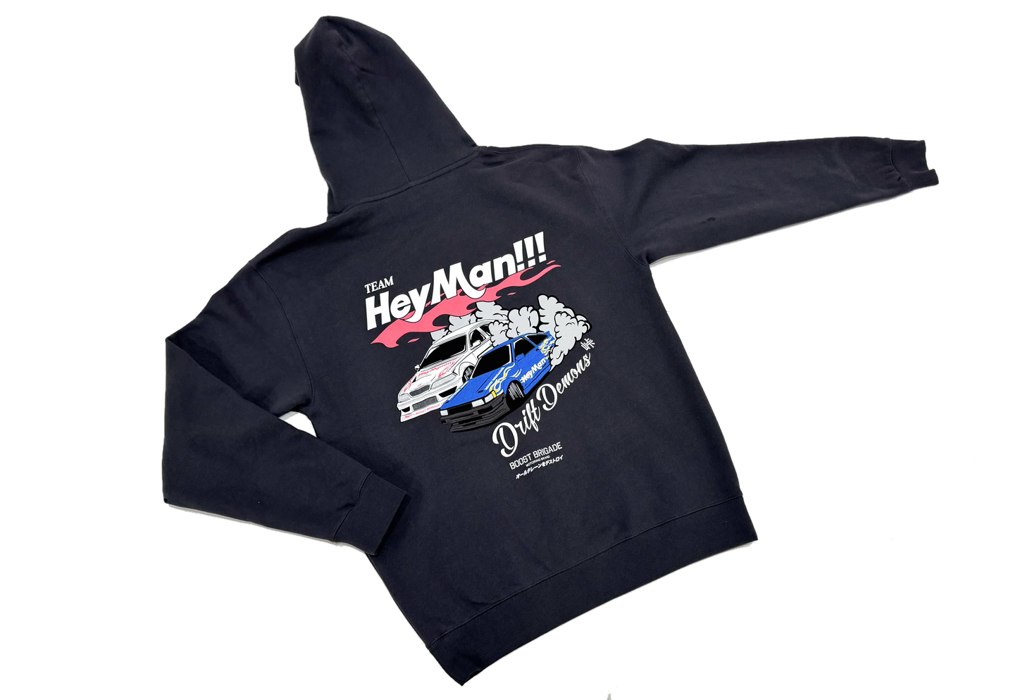 GReddy Performance Parts Boost Brigade X HeyMan Pull-over Hoodie - Asphalt - 21450006 - XXXL