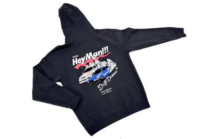 GReddy Performance Parts Boost Brigade X HeyMan Pull-over Hoodie - Asphalt - 21450006 - XXXL